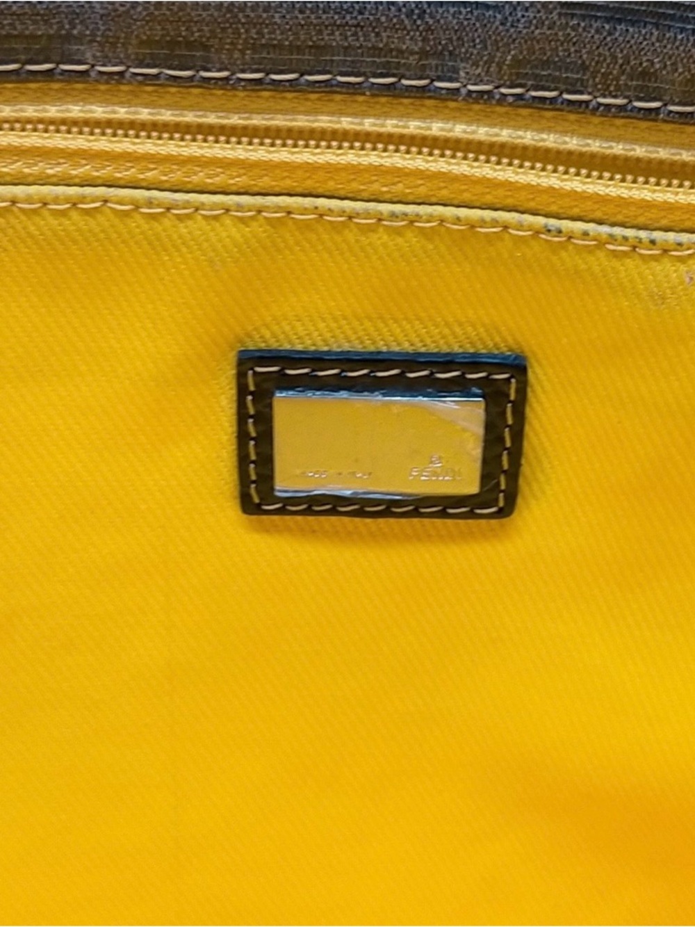 FENDI FF Brown Zucca Pattern Shoulder Tote - Picture 9 of 12